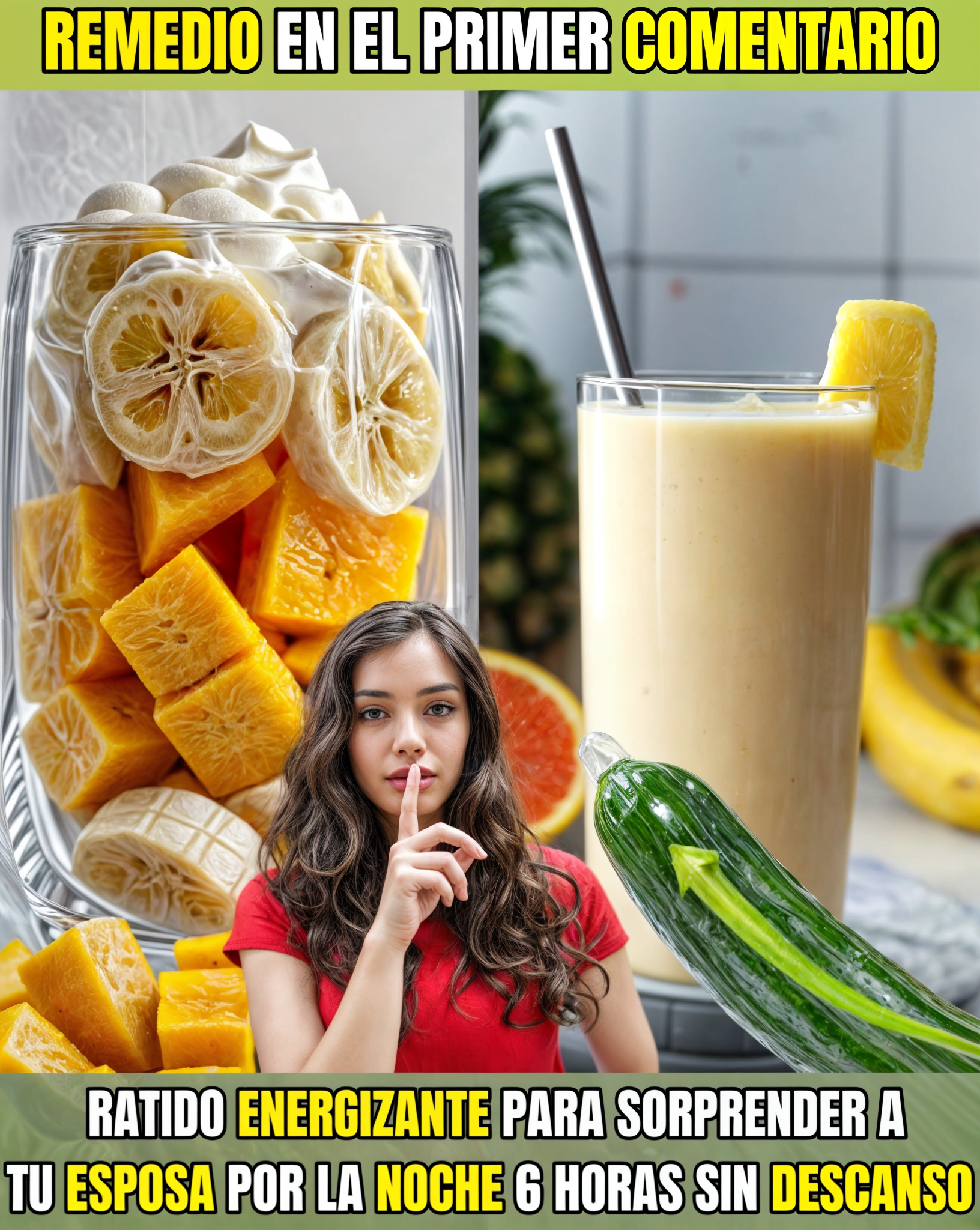 Batido Energizante para Sorprender a tu Esposa por la Noche 6 horas sin descanso