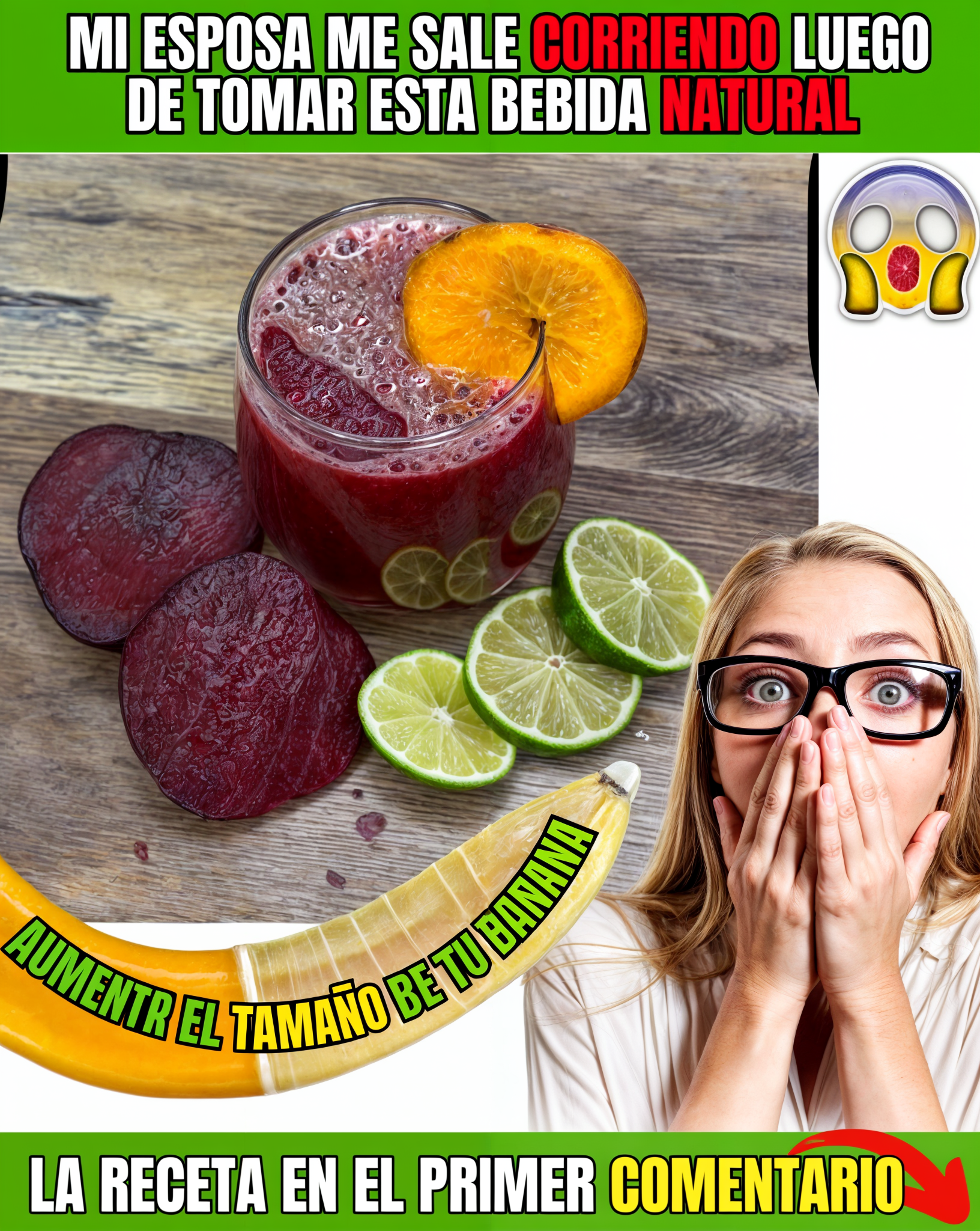 Mi esposa me sale corriendo luego de tomar esta bebida natural