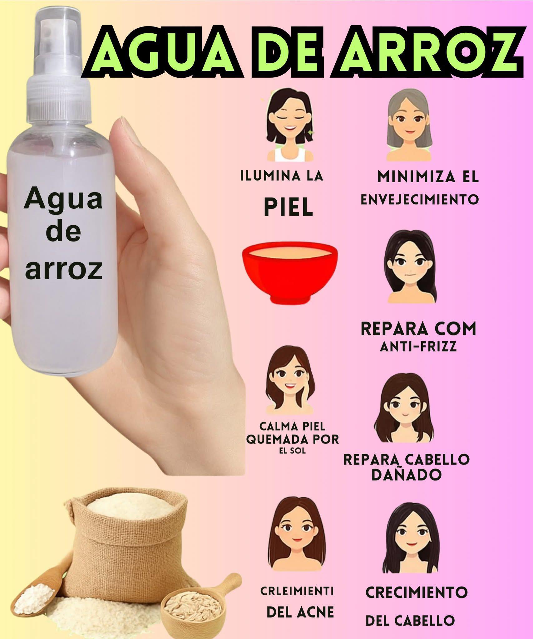Agua de Arroz Casera: El Tónico Natural Que Tu Piel y Cabello Amarán