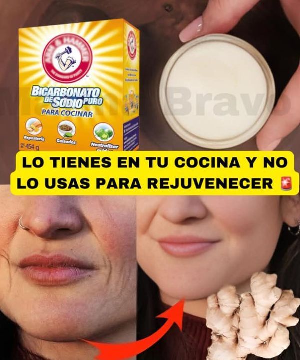 Receta Natural para Lucir Más Joven: Mascarilla de Jengibre y Bicarbonato de Sodio
