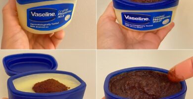 Mascarilla casera de vaselina y café