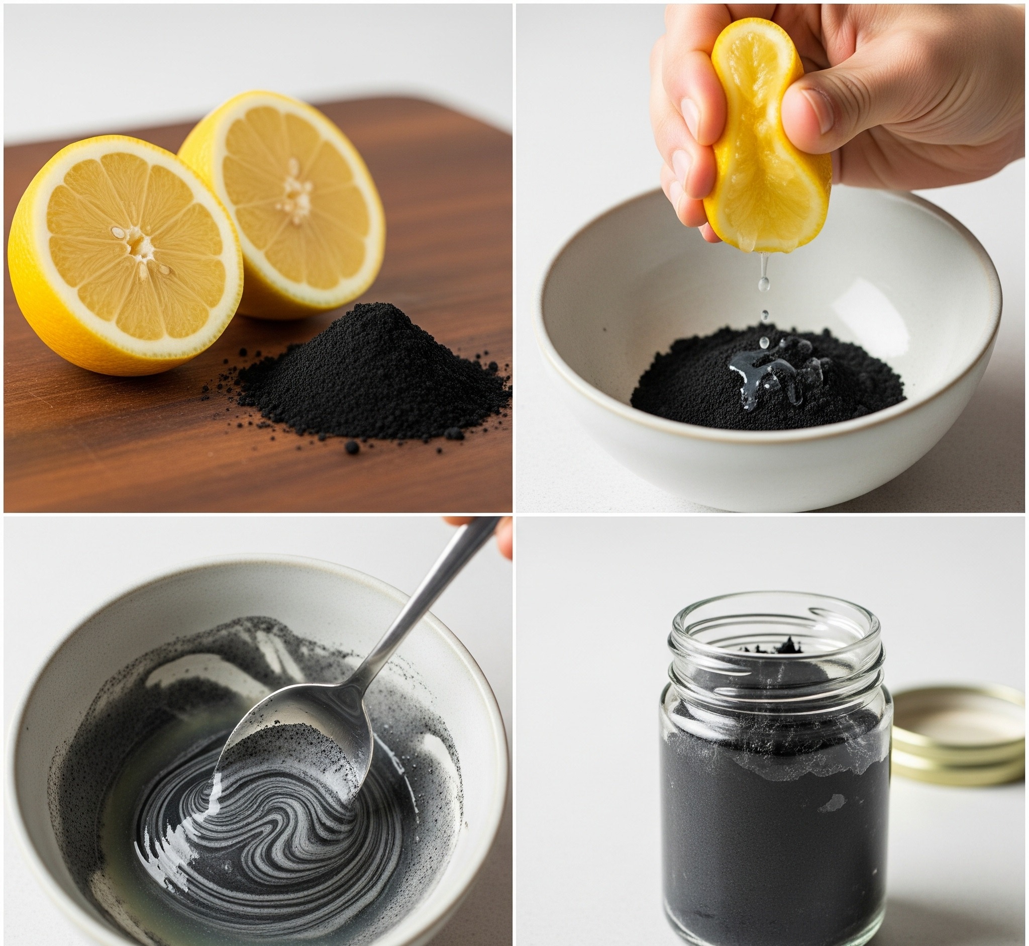 Mascarilla casera de carbón activado y limón