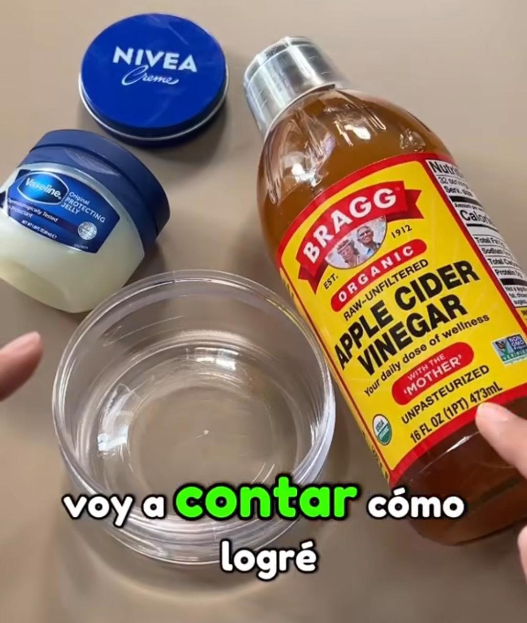 Mascarilla Rejuvenecedora con Vaselina, Crema Nivea y Vinagre de Manzana