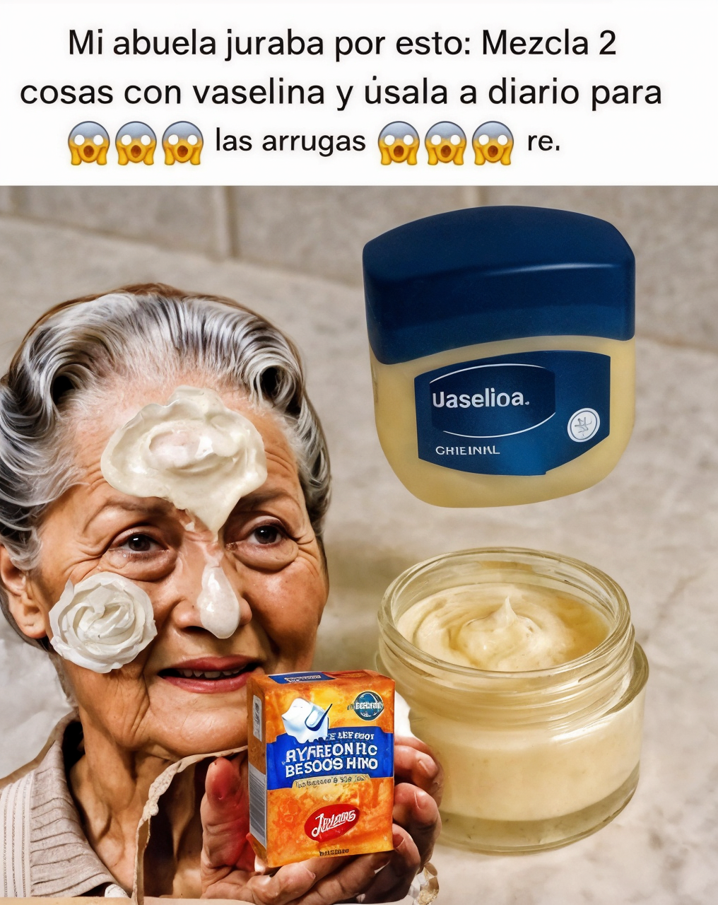 Crema antiarrugas casera con Nívea, vaselina y bicarbonato