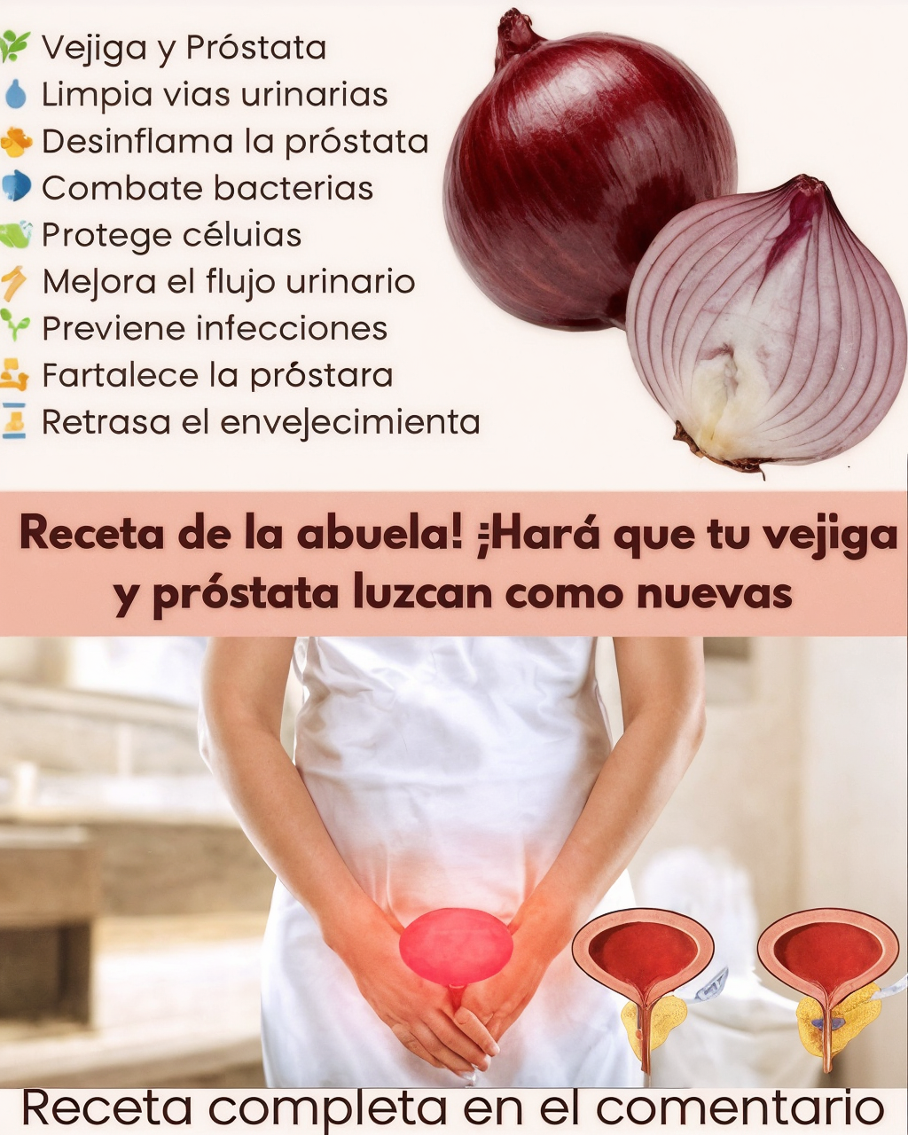 Infusión de cebolla y cáscaras de granada para la próstata