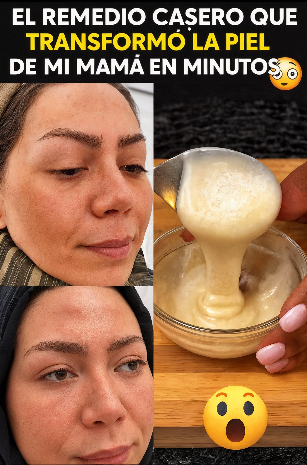 Mascarilla aclaradora y renovadora Maicena  Bicarbonato  Aceite de Coco