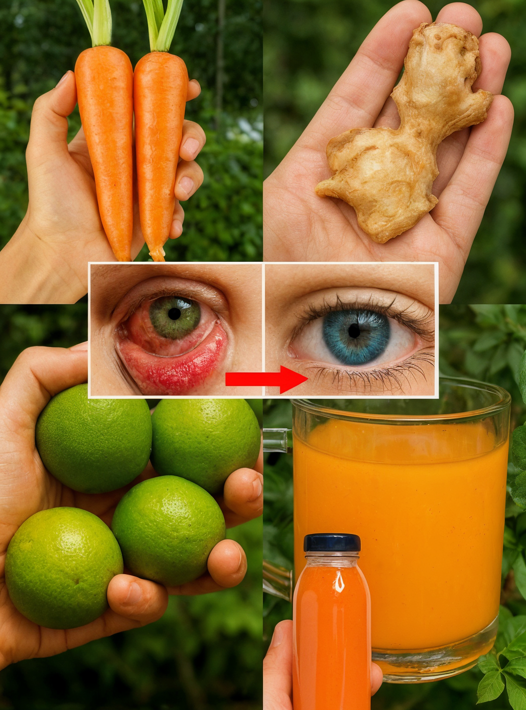 Receta para la vista con zanahoria, jengibre y limón