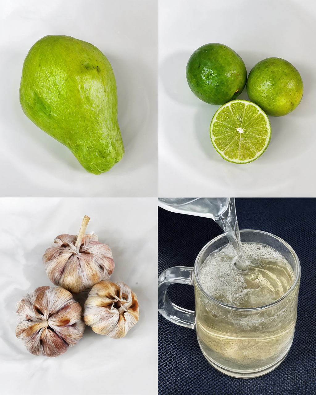 Bebida Natural de Guayaba, Limón y Ajo