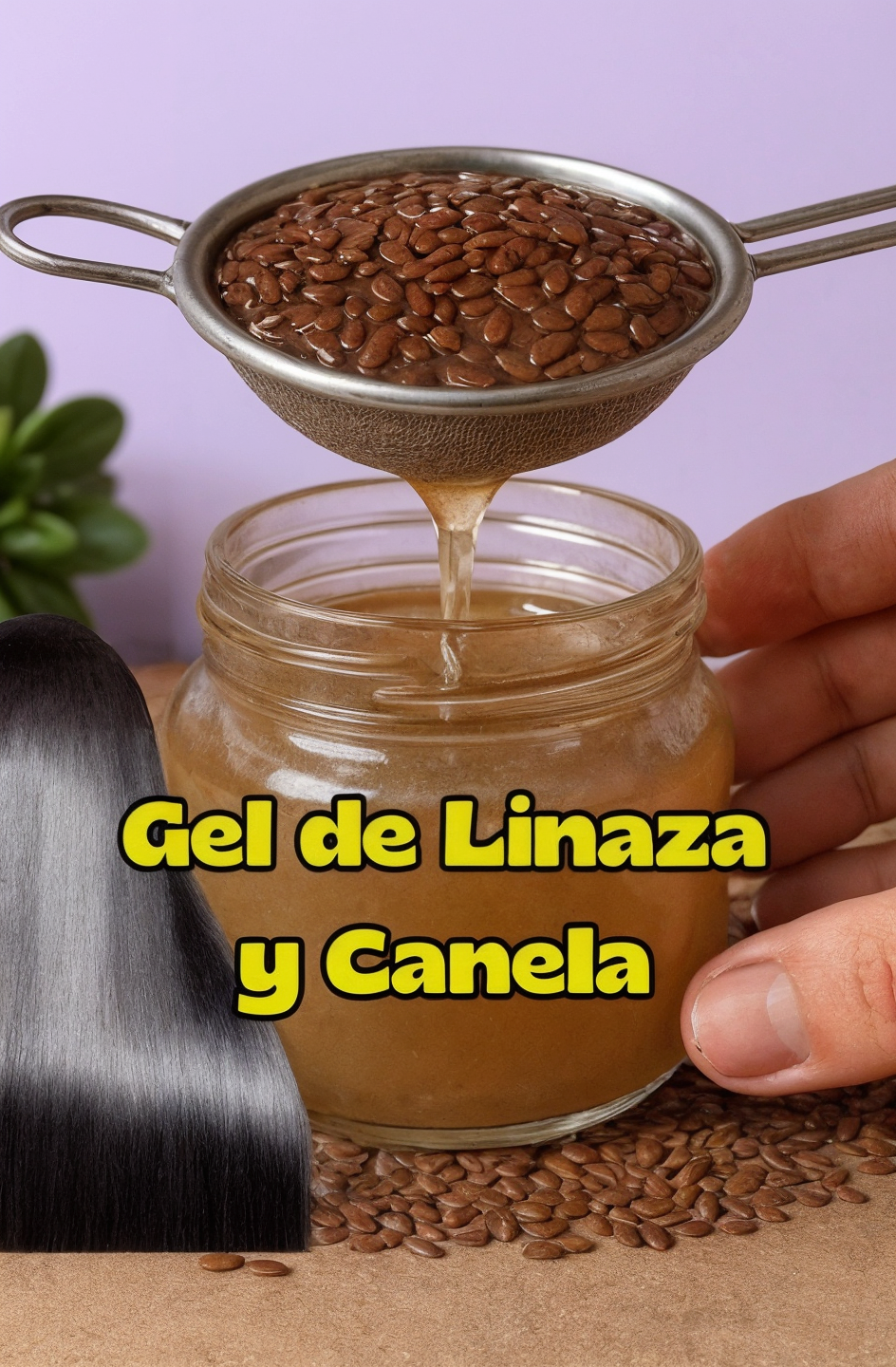 Gel de Linaza y Canela para un Cabello Brillante y Saludable