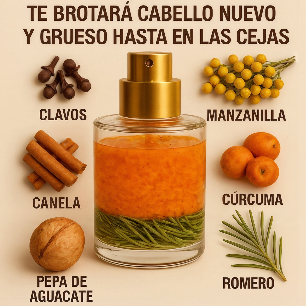 Tónico Capilar Natural Ultra Nutritivo para Crecimiento de Cabello y Cejas