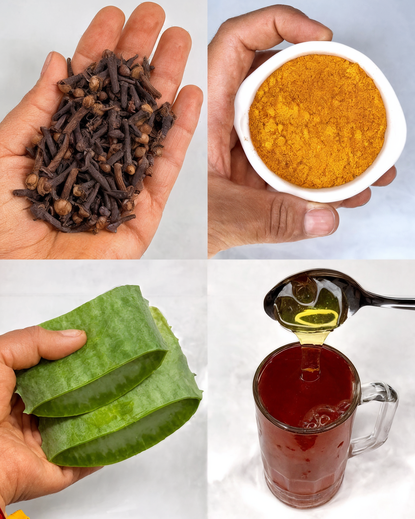 Bebida Natural de Cúrcuma, Canela, Sábila y Miel