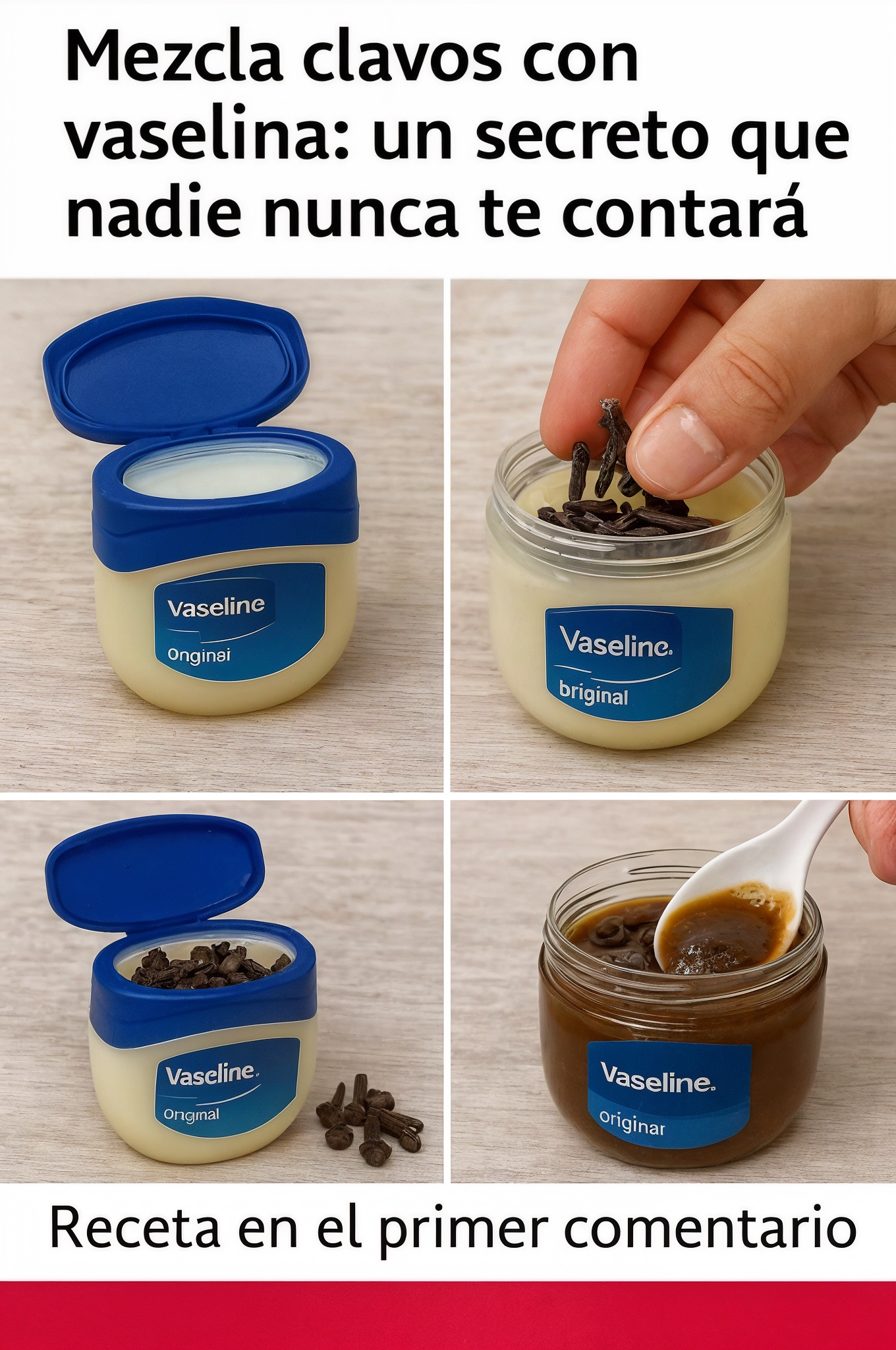 Mascarilla Casera de Vaselina y Clavos Dulces