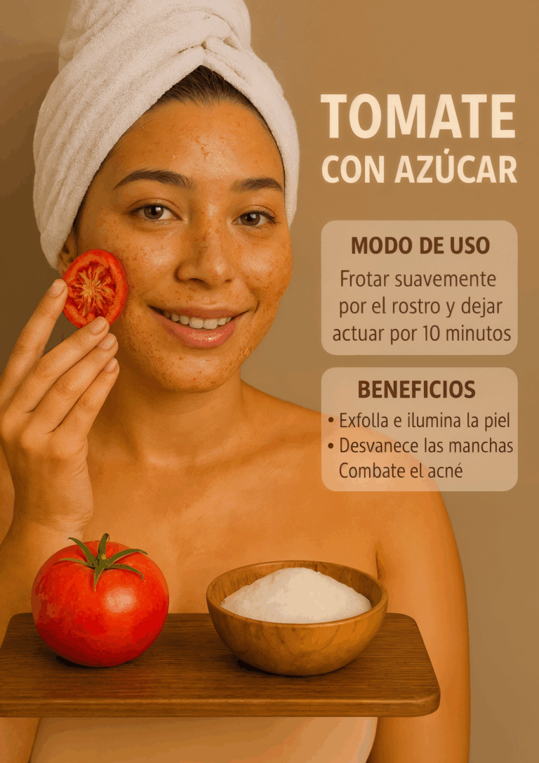 Mascarilla Facial Casera de Tomate con Azúcar para una Piel Radiante