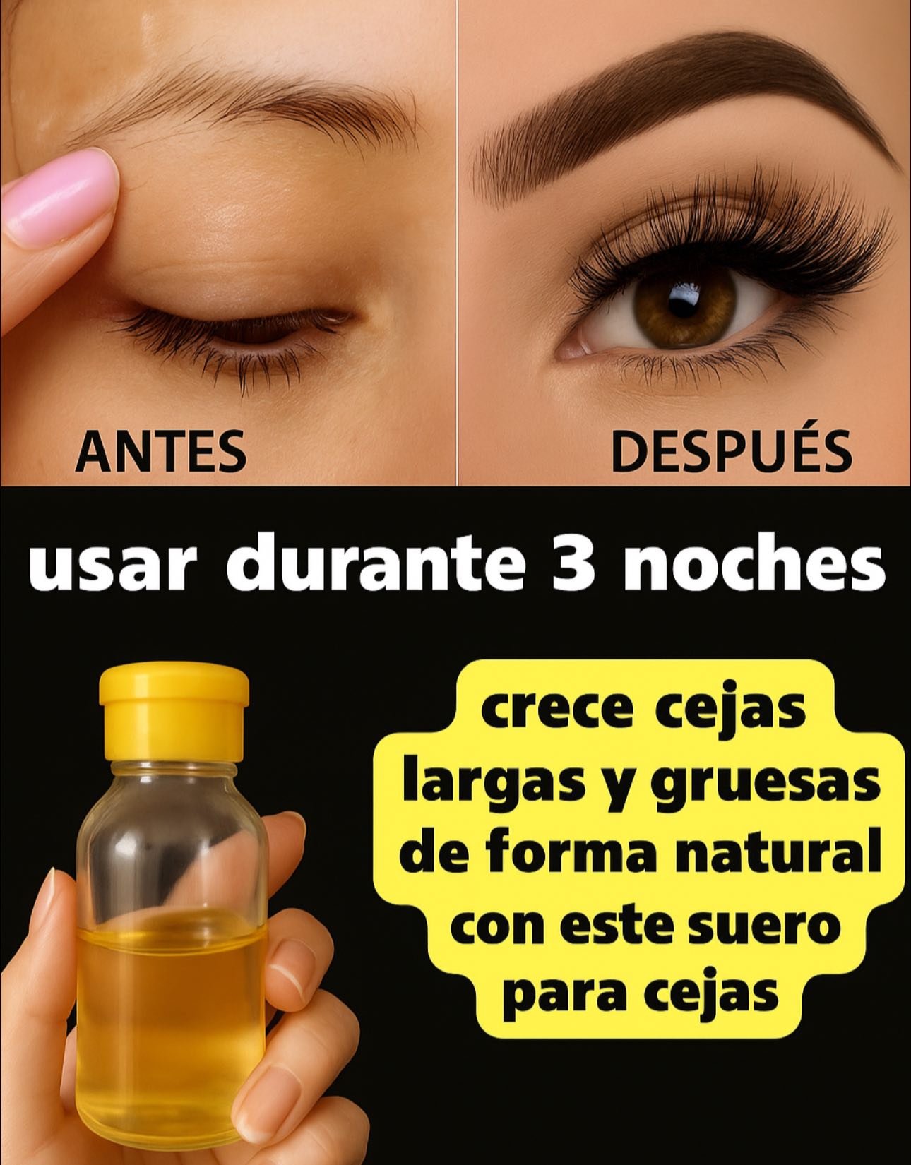En solo 3 noches tus cejas lucirán más llenas y hermosas naturalmente