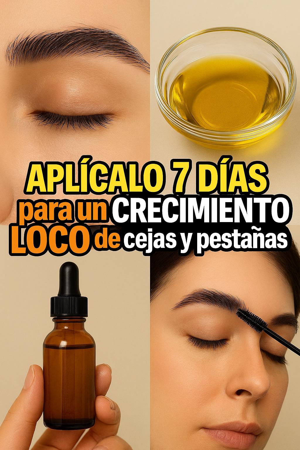 🌿 Sérum Natural para el Crecimiento de Cejas y Pestañas
