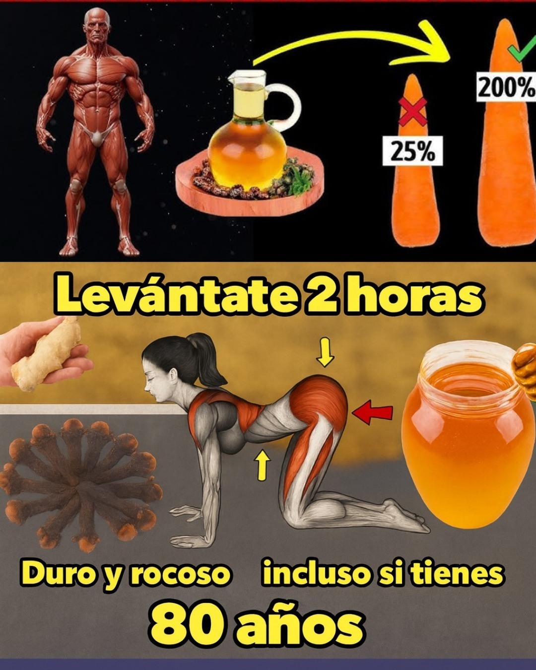 🌿 Elixir Natural “Levántate Fuerte y Rocoso” — Vitalidad Plena Incluso a los 80 Años