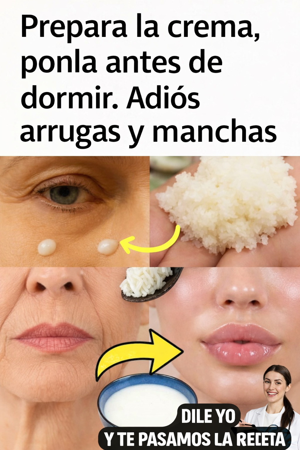 Prepara esta crema ponla antes de dormir