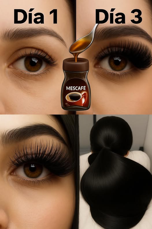 Crece pestañas largas, cejas gruesas y cabello brillante en 7 días con café y este aceite