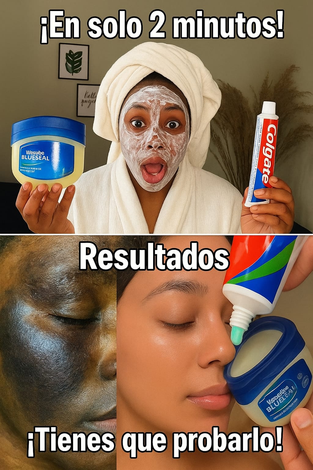 ¡Me apliqué pasta de dientes y vaselina en la cara y mira lo que pasó al día siguiente!