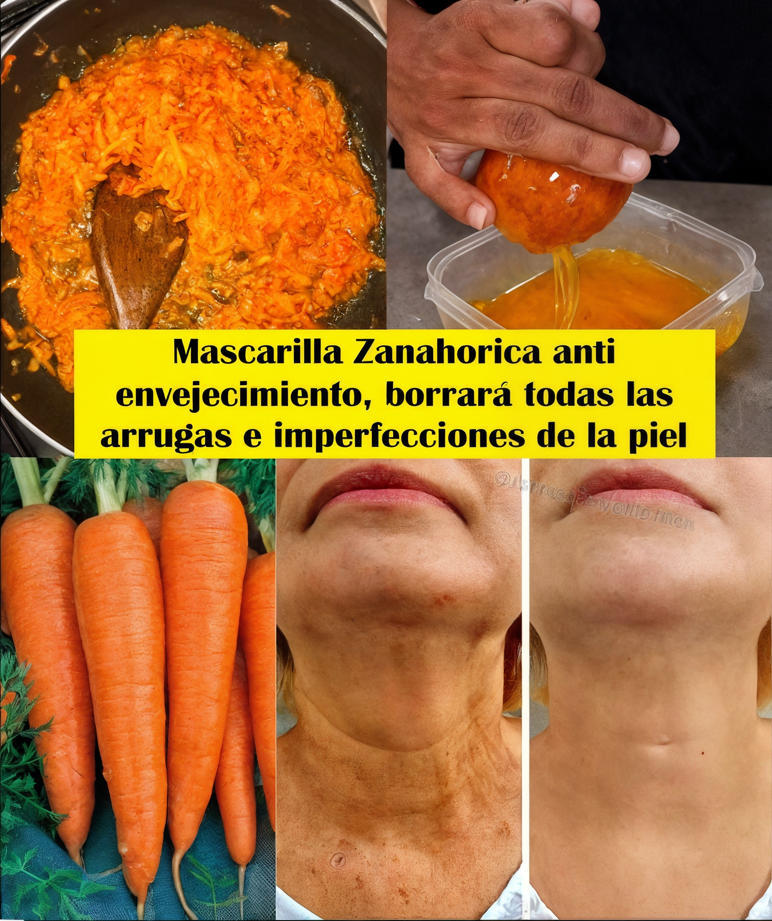 Mascarilla de Zanahoria Anti-Envejecimiento