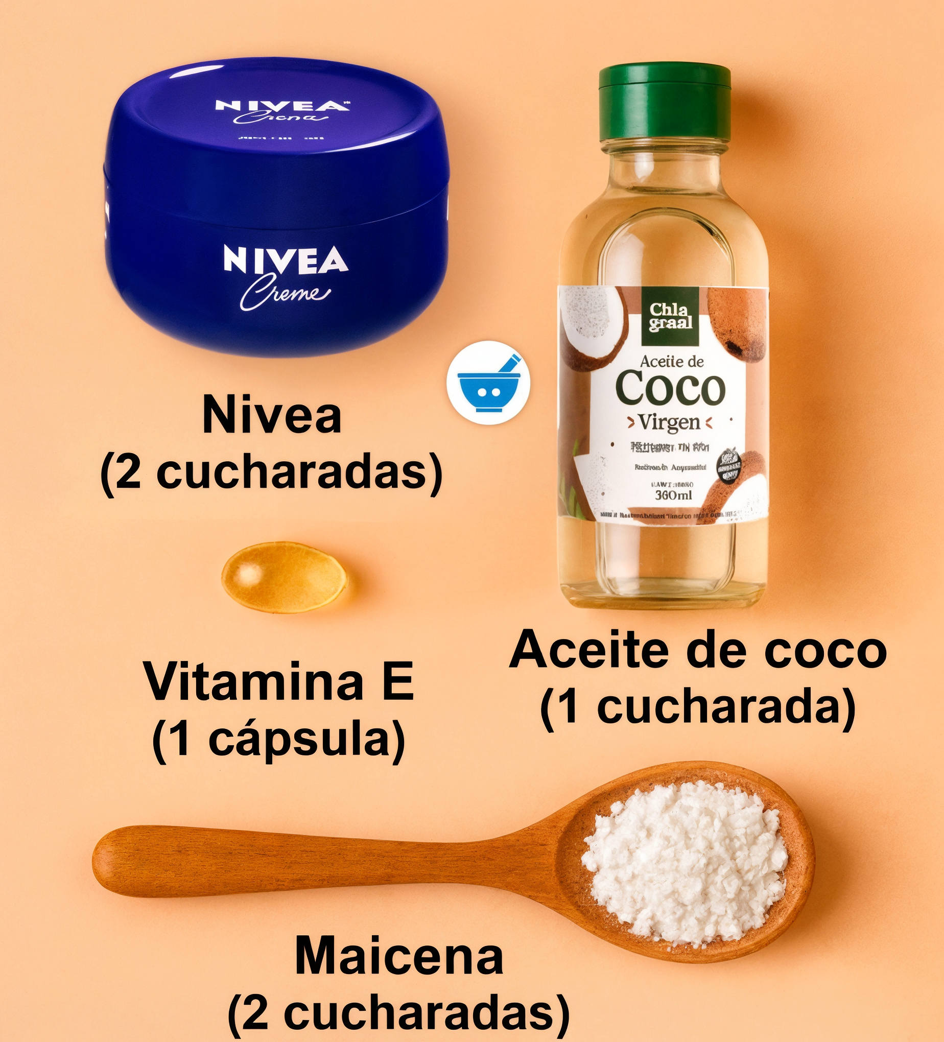 Mascarilla Casera Hidratante y Antiedad con Nivea, Aceite de Coco y Maicena