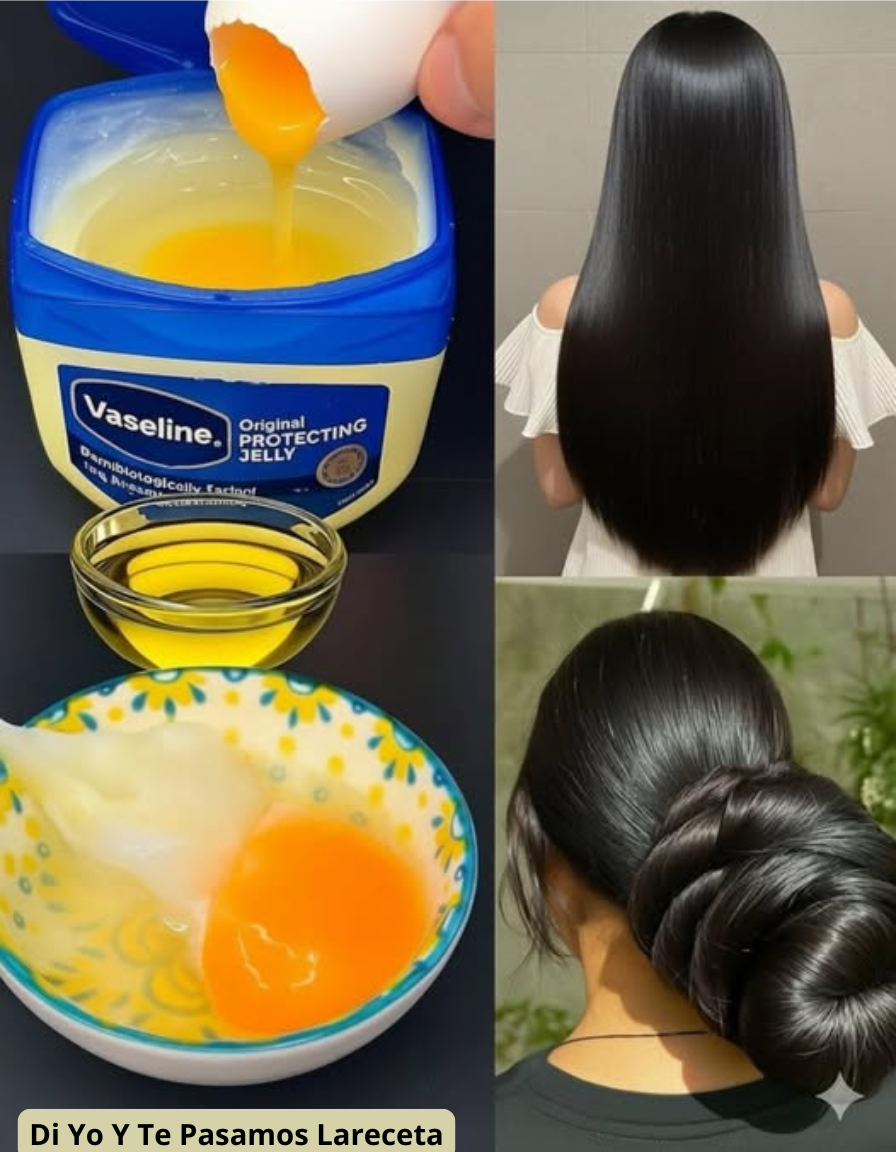 El Secreto para un Cabello Largo y Brillante con Vaselina y Huevo