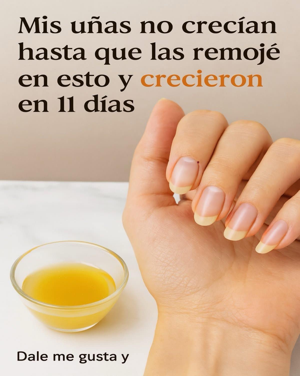 Mis uñas no crecían… hasta que las remojé en esto