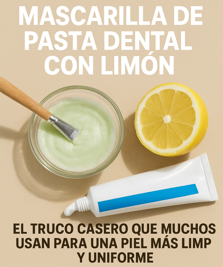 mascarilla sobre Mezcla pasta dental con limón