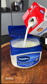 ¡Vierte la leche en la vaselina y observa la transformación! Una mezcla popular para el cuidado de la cara