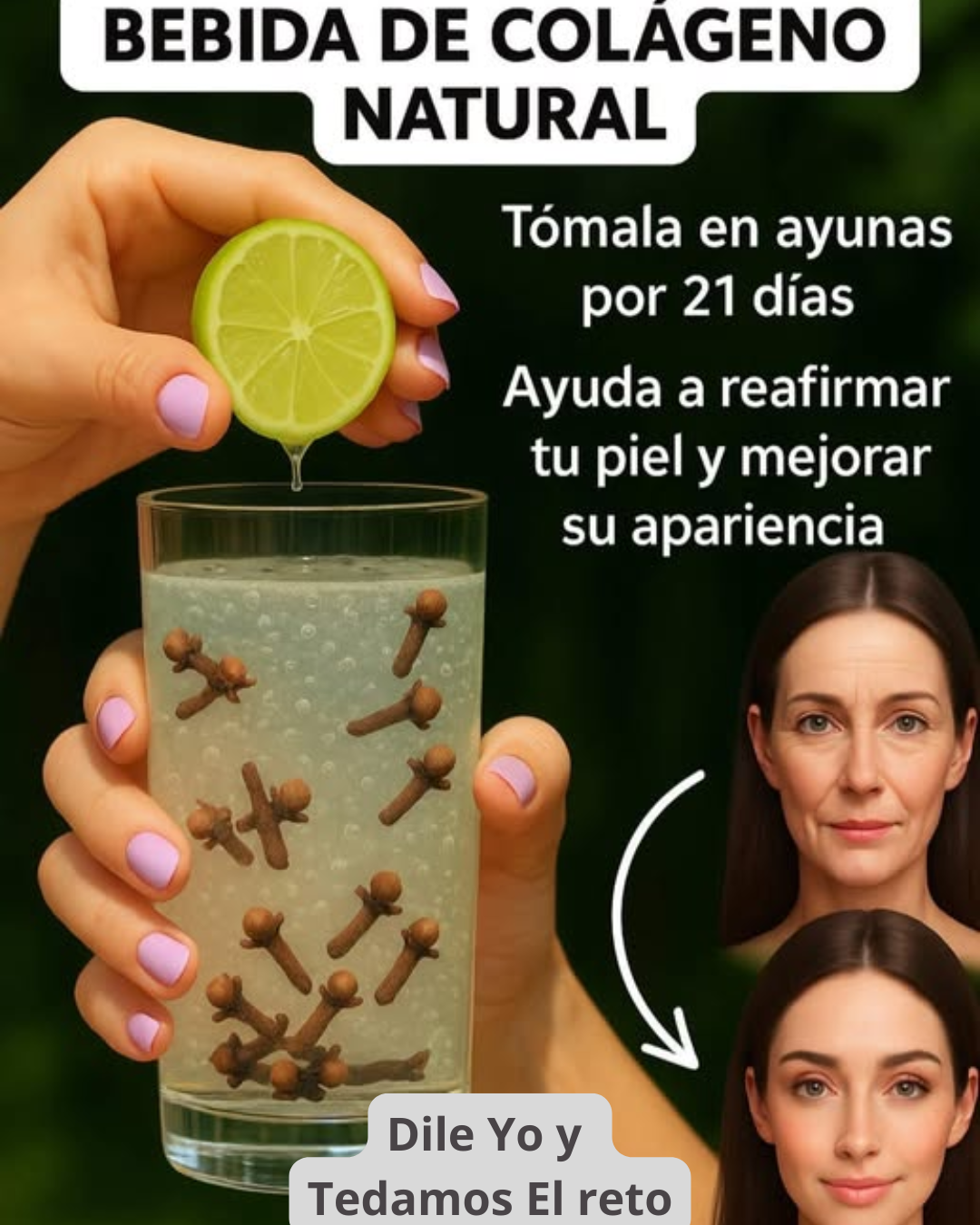 Bebida Refrescante Antioxidante con Limón y Clavos