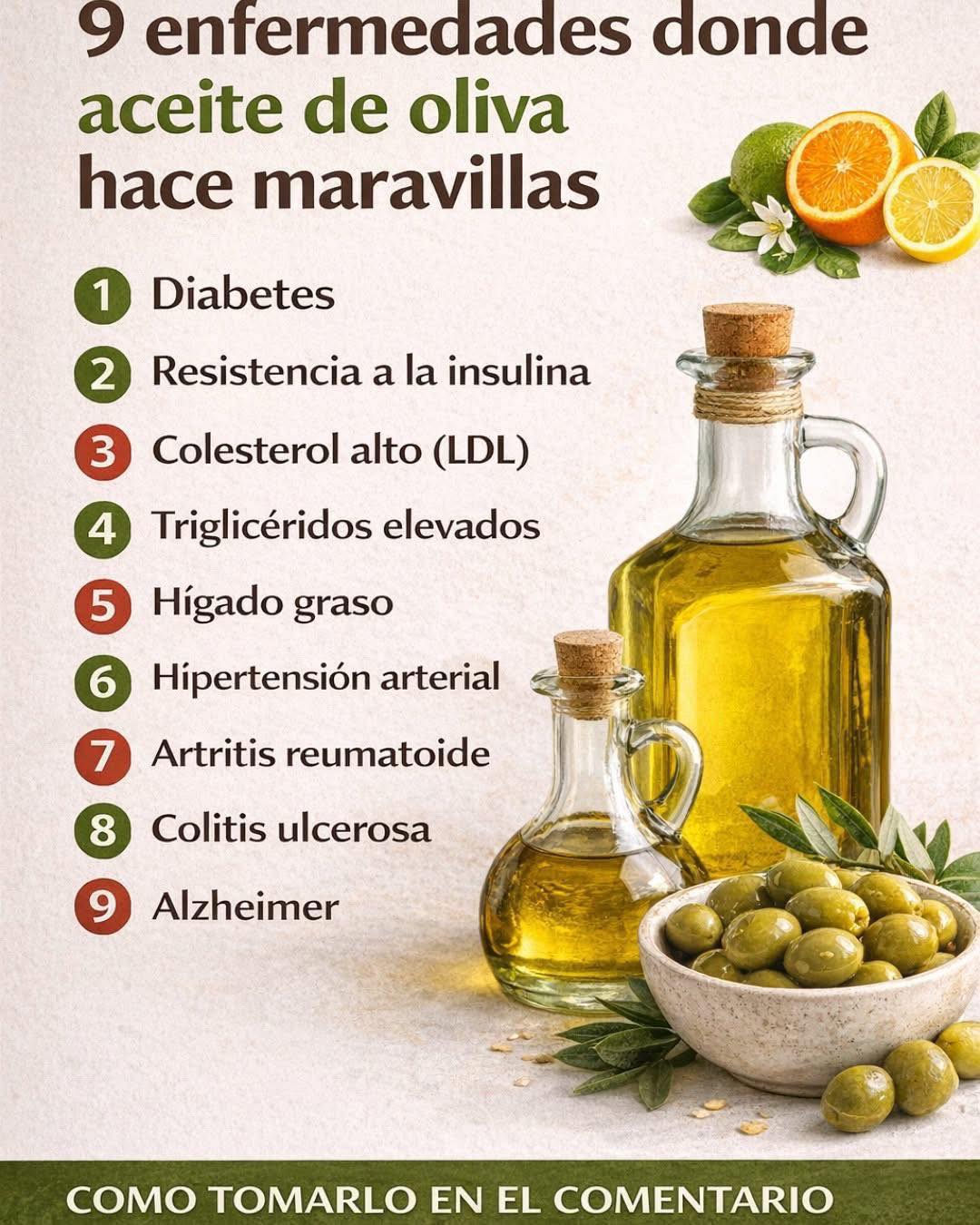 🌿 El Poder del Aceite de Oliva: La Receta Natural que Ayuda a Combatir 9 Enfermedades y Protege tu Salud Integral