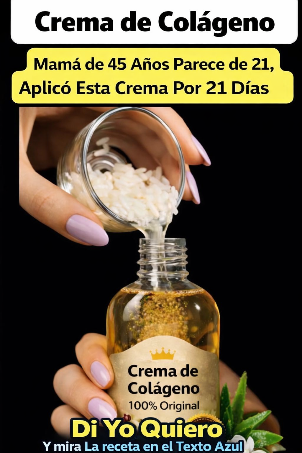 Crema de colágeno natural reafirmante (uso externo)