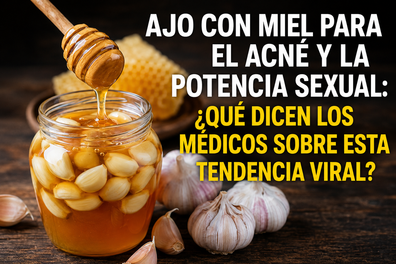Ajo con miel para el acné y la potencia sexual