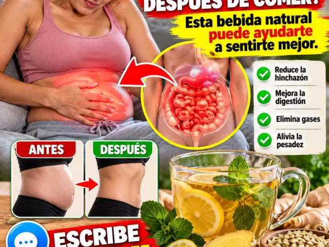 Bebida natural para la barriga hinchada